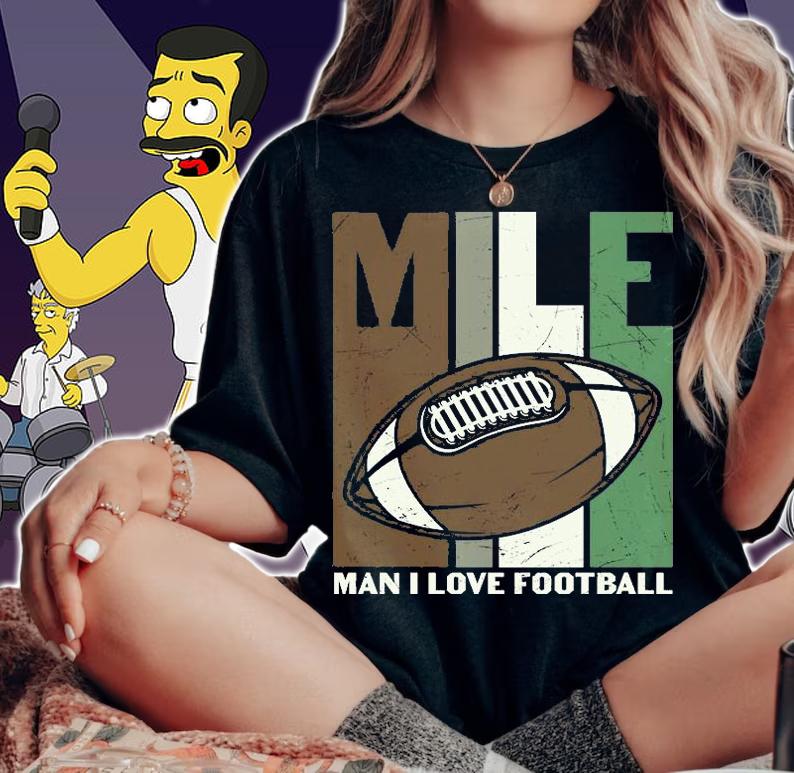 MILF Man I Love Football American Football Funny T-Shirt woman shirt