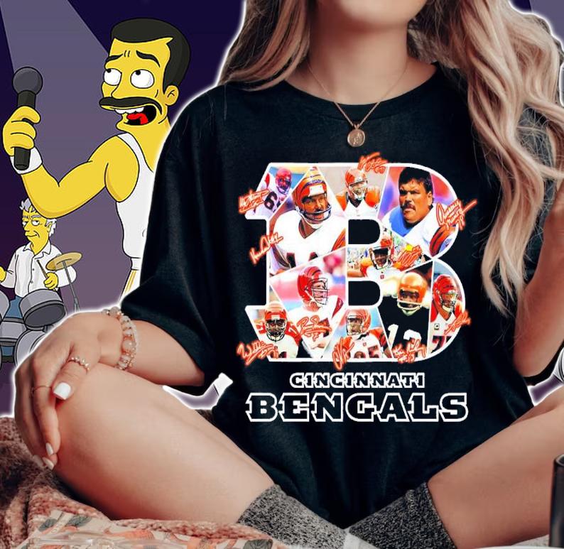 Cincinnati Bengals Football Team Signatures Shirt woman shirt