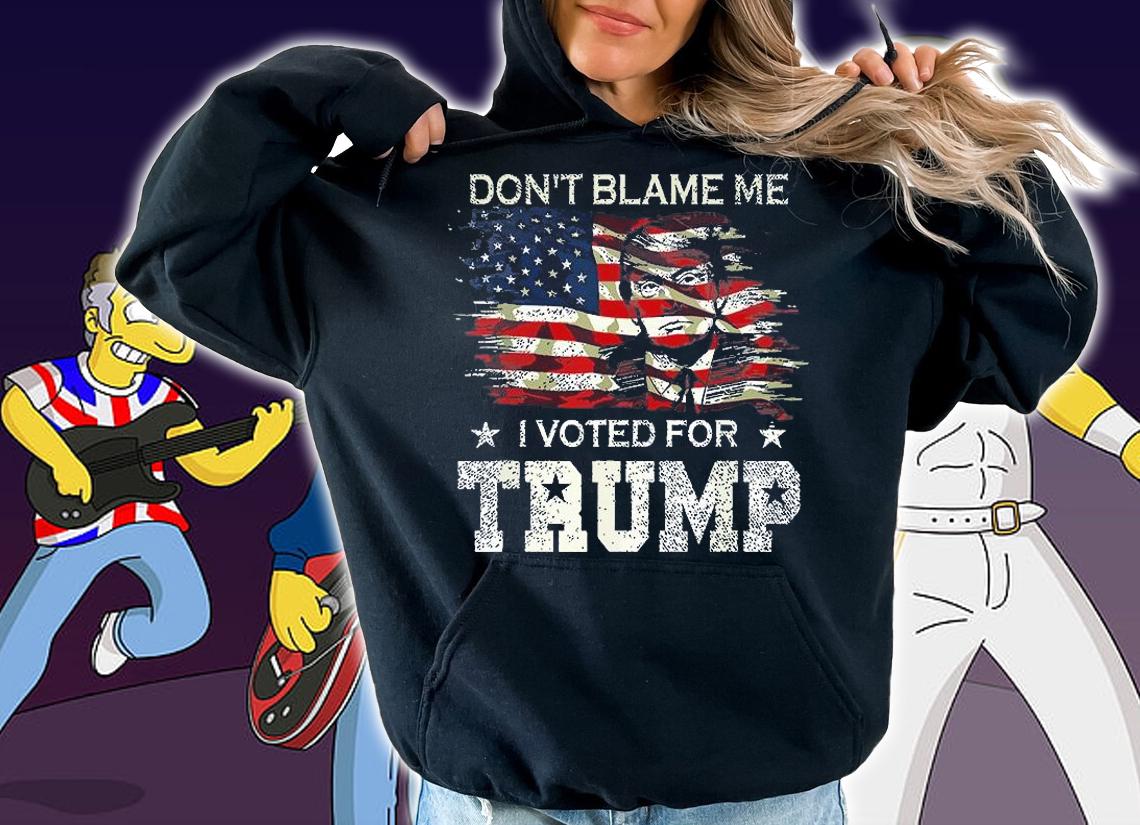 Don't Blame Me I Voted for Trump Vintage USA Flag Trump T-Shirt