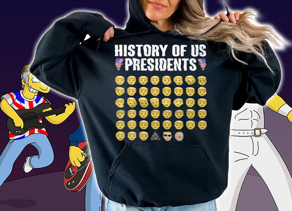 History Of US Presidents Emojis Anti Biden 46Th USA T-Shirt hoodie