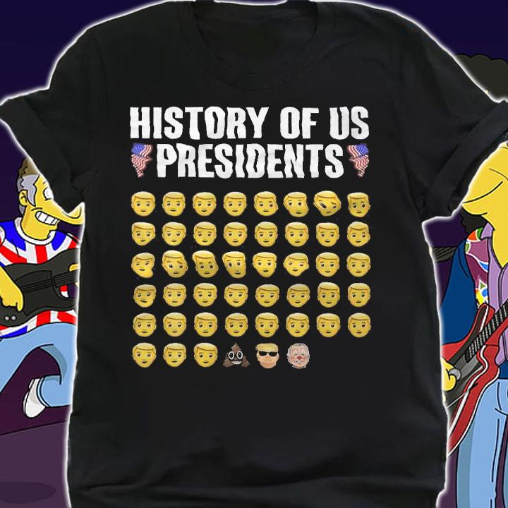 History Of US Presidents Emojis Anti Biden 46Th USA T-Shirt shirt