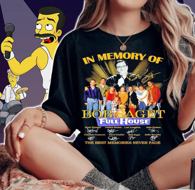 In Memory Of Bob Saget Full House Signatures The Best Memories Never Fade Shirt woman shirt