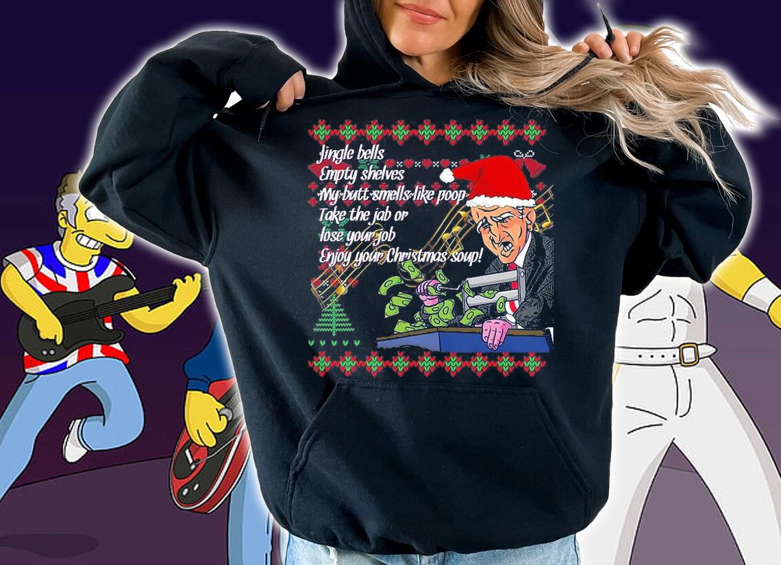Jingle Joe Empty Shelves Biden Santa Anti Liberal Christmas T-Shirt hoodie