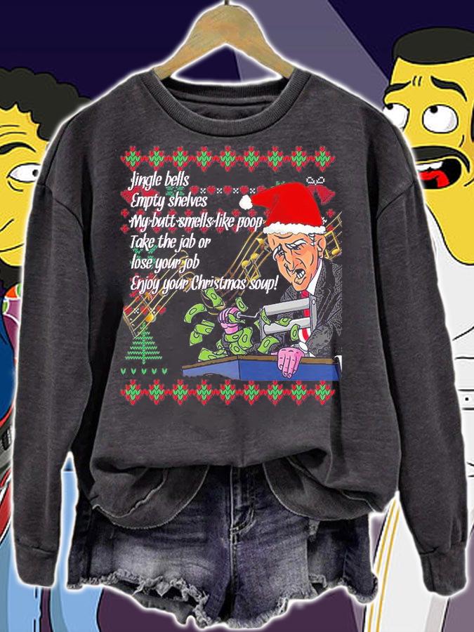 Jingle Joe Empty Shelves Biden Santa Anti Liberal Christmas T-Shirt sweatshirt