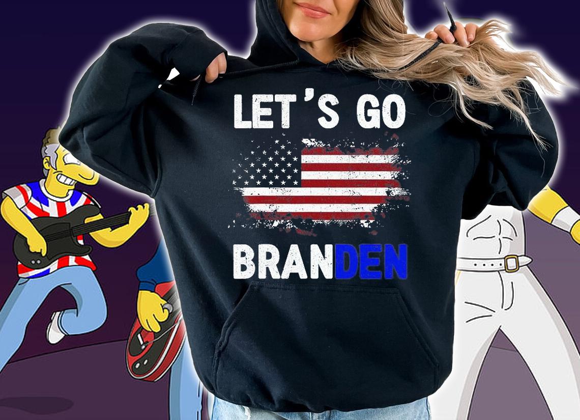 Let's Go Branden Brandon US Flag Tee Funny Trendy Sarcastic t-shirt hoodie
