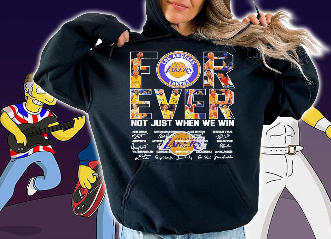 Los Angeles Lakers Forever Not Just When We Win Signatures Shirt