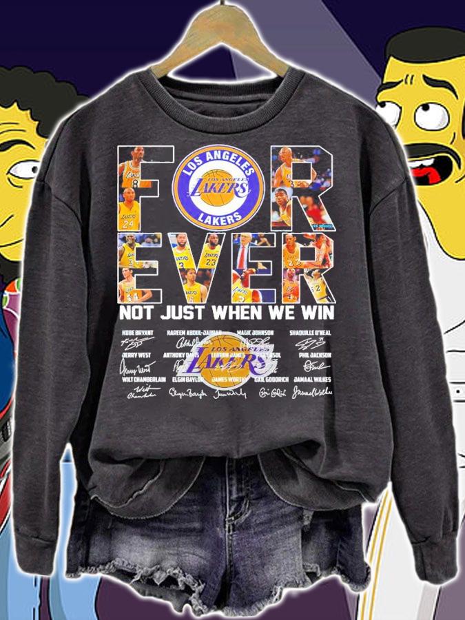 Los Angeles Lakers Forever Not Just When We Win Signatures Shirt