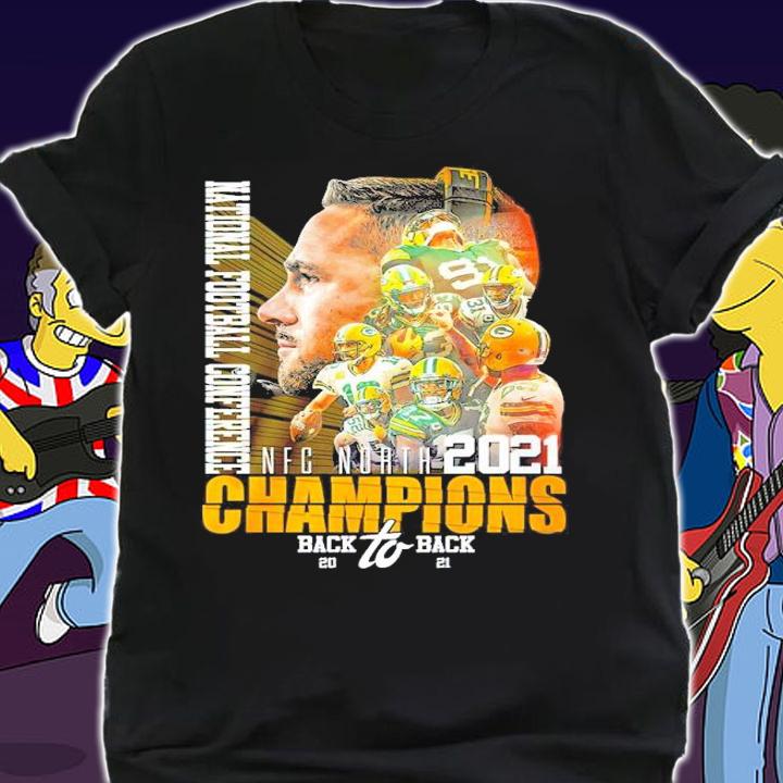 National football conference NFC North 2021 Champion back to back Green Bay Packer shirt shirt