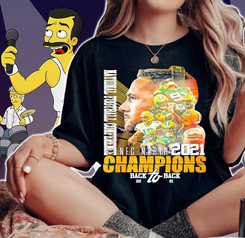 National football conference NFC North 2021 Champion back to back Green Bay Packer shirt woman shirt