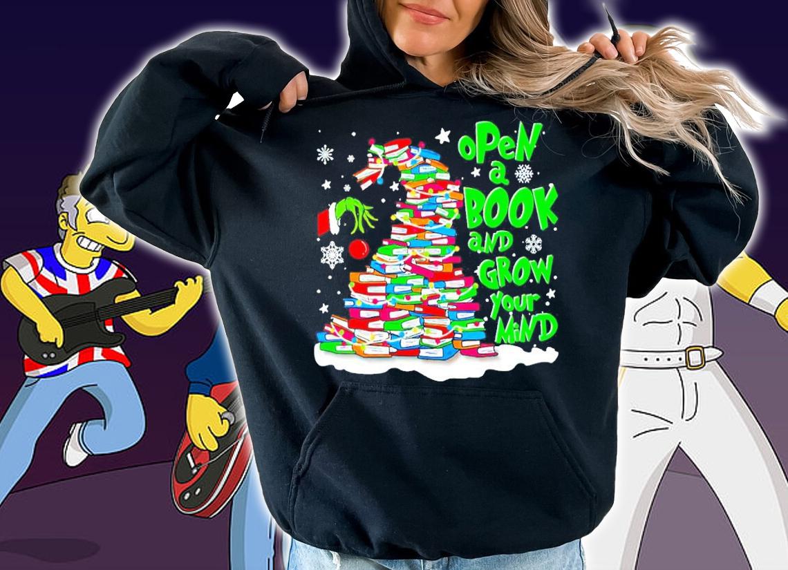 Open a Book and Grow your mind Christmas shirt hoodie