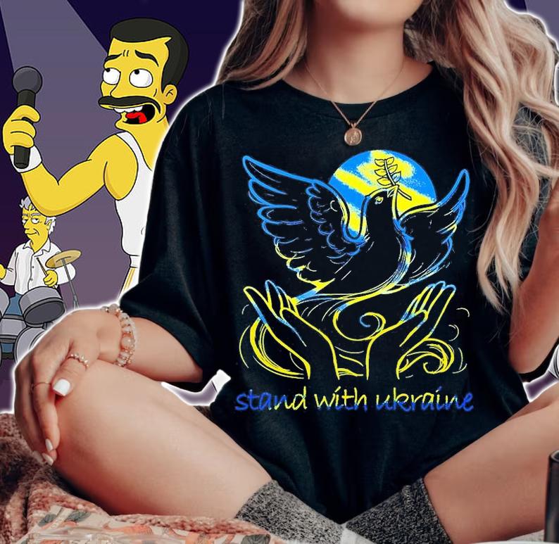 Stand With Ukraine Freedom And Peace T-Shirt woman shirt