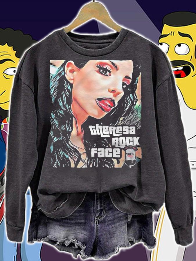 Theresa rock face T-shirt