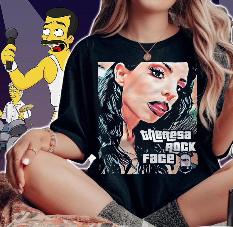 Theresa rock face T-shirt