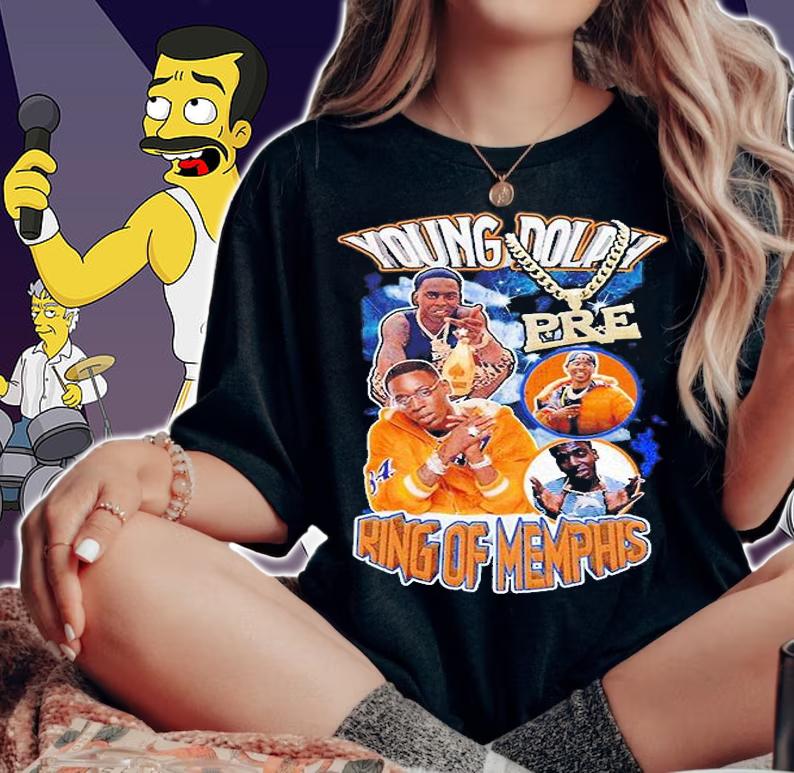 Vintage Young Dolph King Of Memphis T-Shirt woman shirt