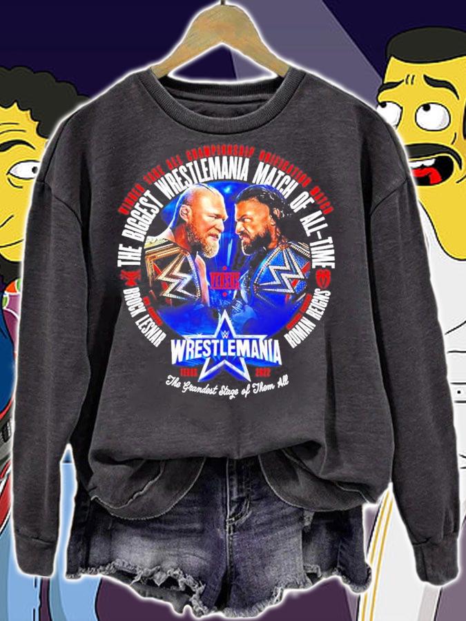 Wrestlemania 38 Brock Lesnar Vs Roman Reigns Match Shirt sweatshirt