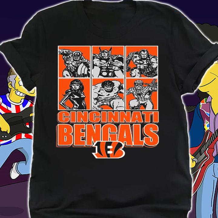 Cincinnati Bengals Disney Marvel Avengers Line-Up shirt shirt