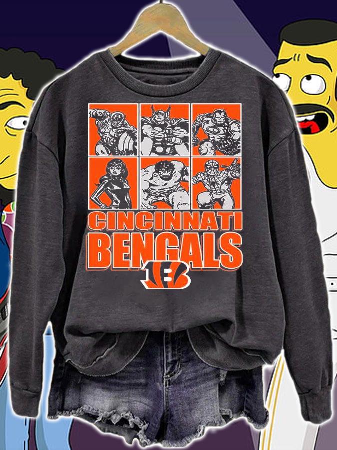 Cincinnati Bengals Disney Marvel Avengers Line-Up shirt sweatshirt