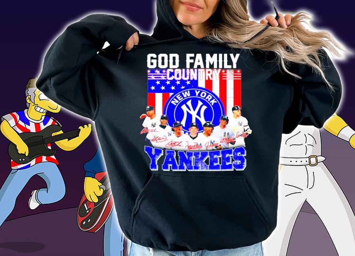 God family country New York Yankees signatures shirt hoodie