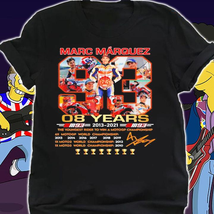 Marc Marquez 08 years 2013-2021 Signatures Shirt