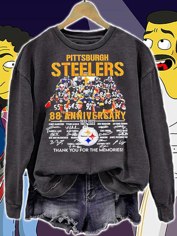 Pittsburgh Steelers 88th anniversary 1933-2022 thank You for the memories signature T-shirt sweatshirt
