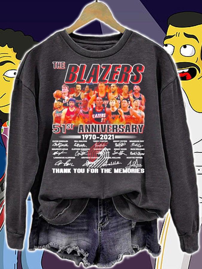 The Blazers 51st anniversary 1970-2021 signatures shirt sweatshirt
