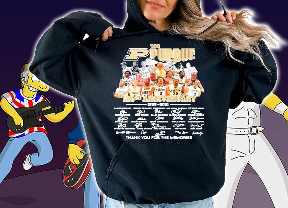 The Purdue 125th anniversary 1896-2021 signature shirt hoodie