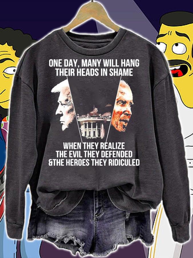 Trump Biden One Day Many Hang Their Head In Shame US Politic T-Shirt sweatshirt