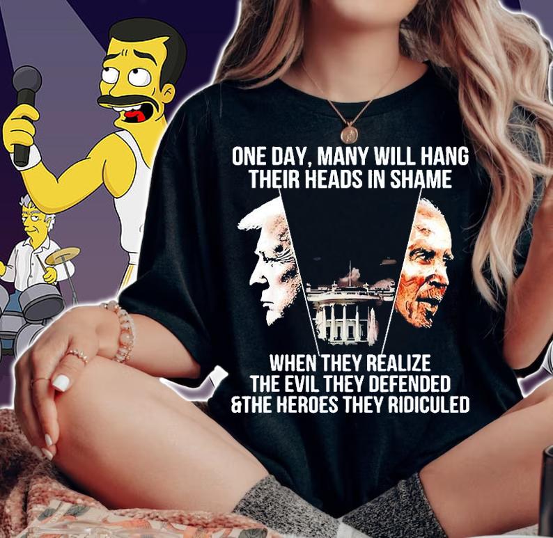Trump Biden One Day Many Hang Their Head In Shame US Politic T-Shirt woman shirt