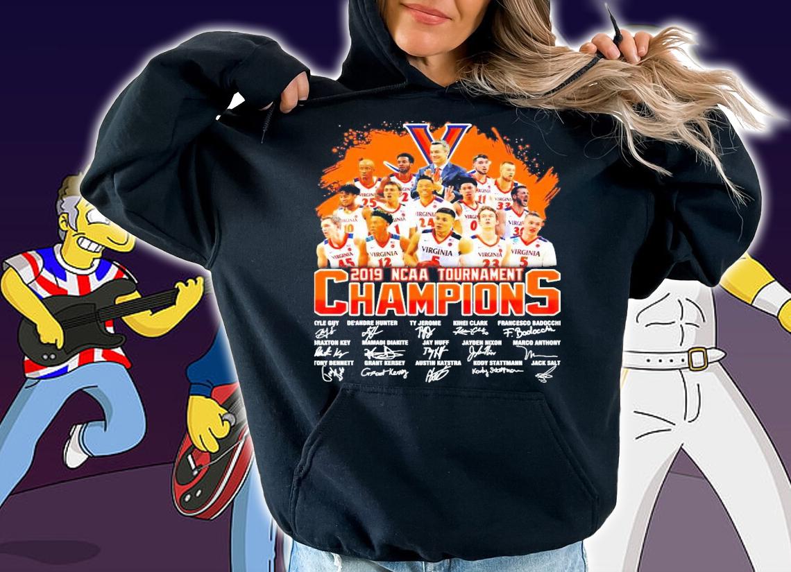 Virginia Cavaliers 2019 NCAA tournament Champions signature shirt hoodie