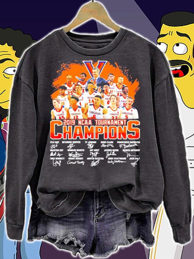 Virginia Cavaliers 2019 NCAA tournament Champions signature shirt sweatshirt