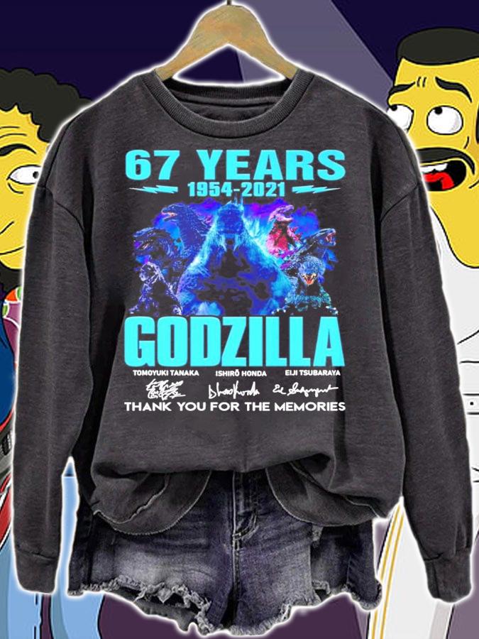 67 years 1954-2021 Godzilla signature thank you for the memories shirt