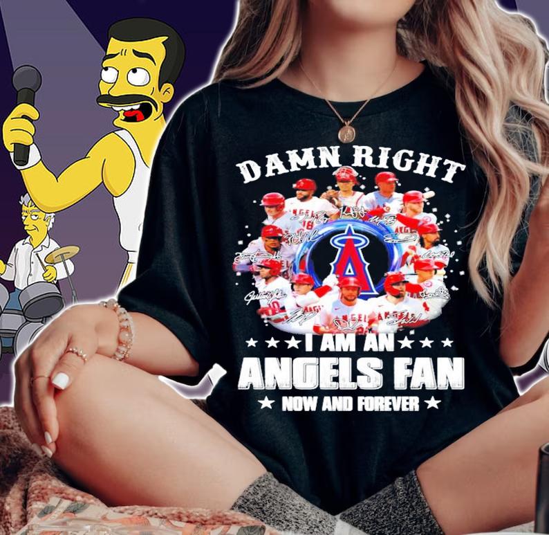 I am an Los Angeles Angels fan now and forever signatures shirt woman shirt