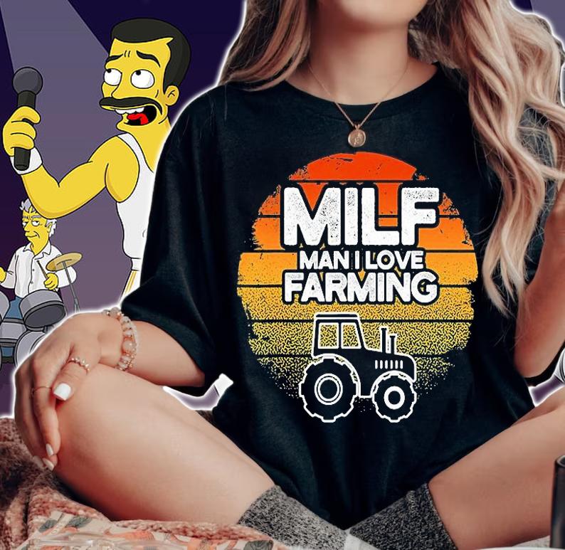 Mifl Man I love farming Tractor Vintage T-shirt