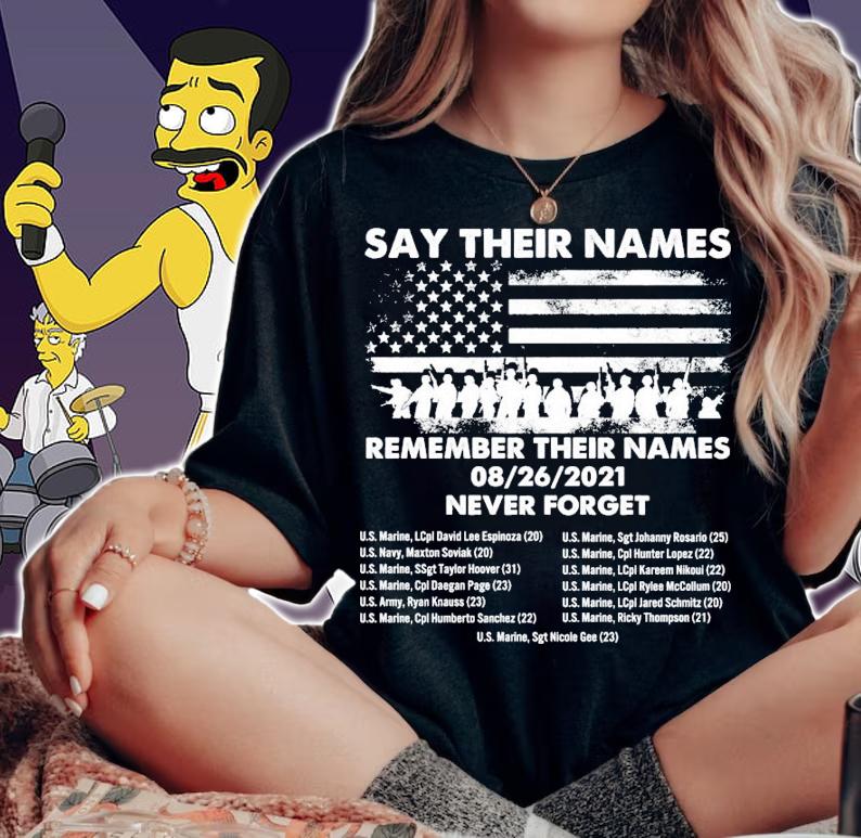 Say Their Names Remember Their Names Never Forget Our Veterans shirt