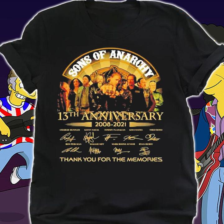 Sons Of anarchy 13th anniversary 2008-2021 t-shirt