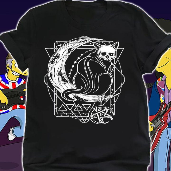 Tarot Card Crescent Moon And Cat T-Shirt shirt