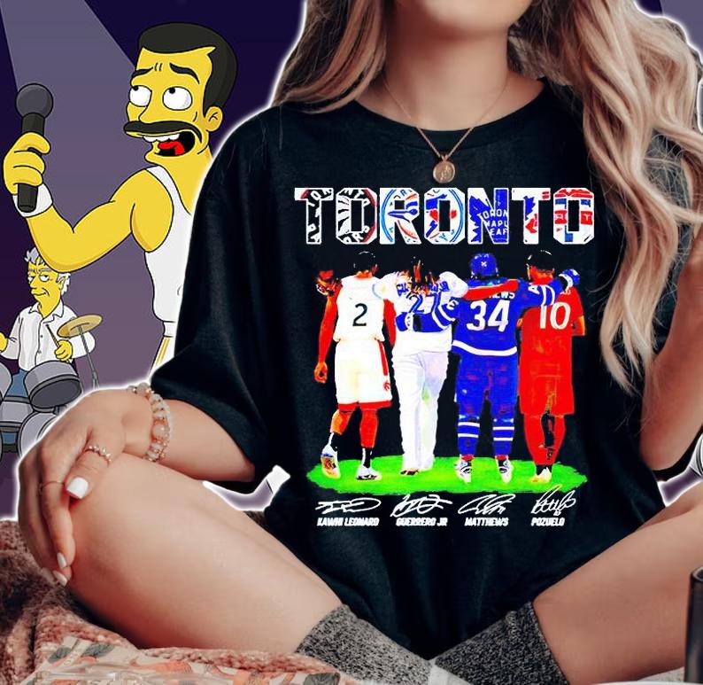 Toronto Kawhi Leonard Guerrero Jr Matthews Pozuelo signatures T-shirt woman shirt