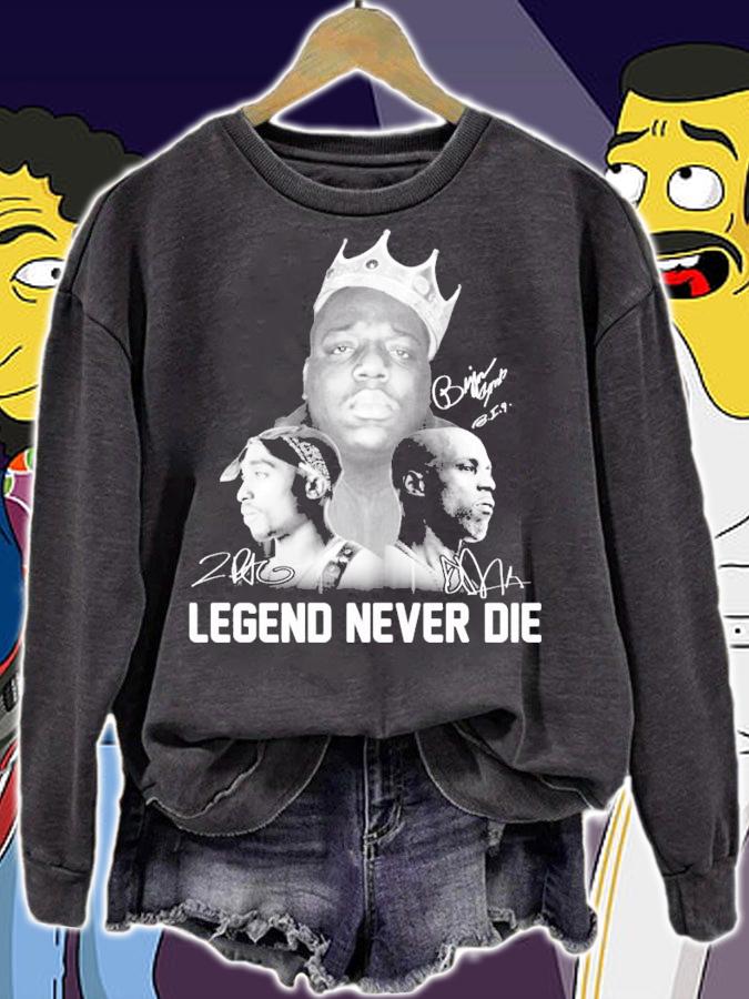 Tupac Shakur 2pac DMX Legend never die signatures shirt t-shirt sweatshirt