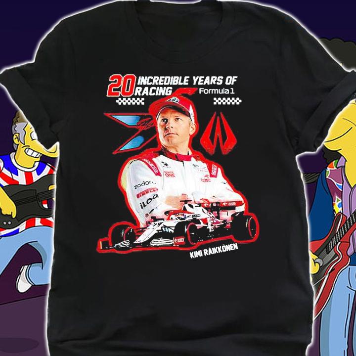 20 incredible years of racing formula Kimi Raikkonen T-shirt shirt