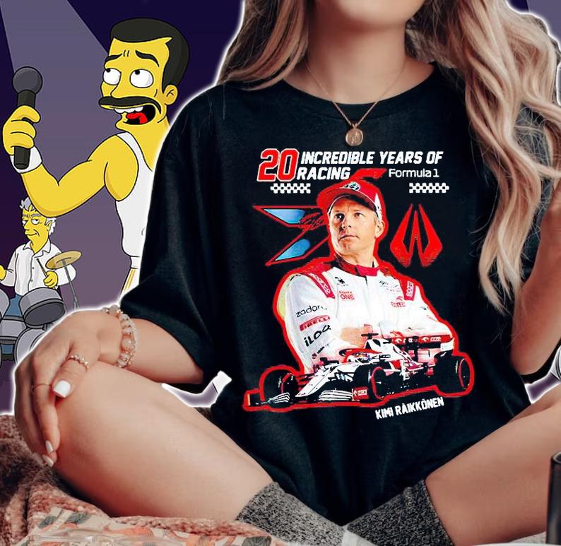 20 incredible years of racing formula Kimi Raikkonen T-shirt woman shirt