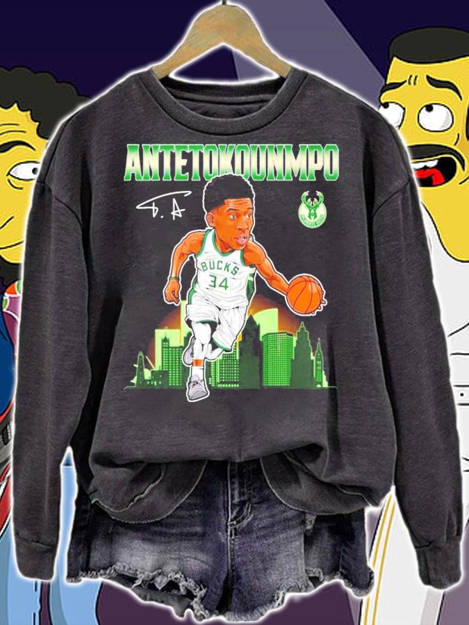 Antetokounmpo Milwaukee Bucks basketball signature shirt sweatshirt