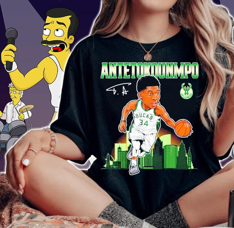Antetokounmpo Milwaukee Bucks basketball signature shirt woman shirt