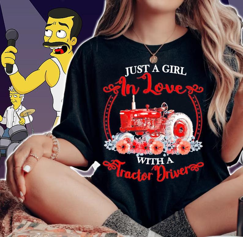Just a girl in love with a tractor driver shirt woman shirt