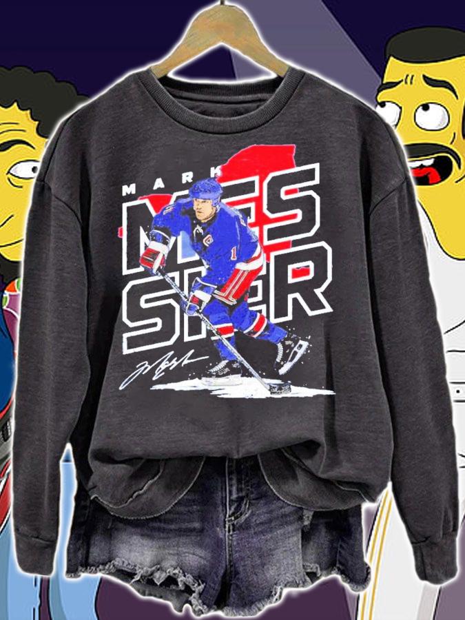 Mark Messier New York signature t-shirt sweatshirt