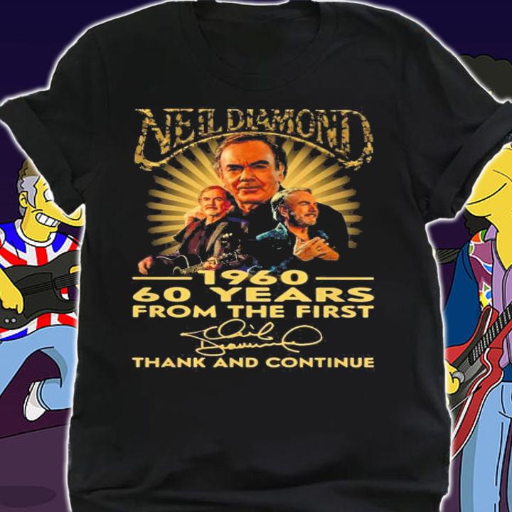 Neil Diamond 1960 60 Years From The First Signature Thank And Continue t-shirt shirt
