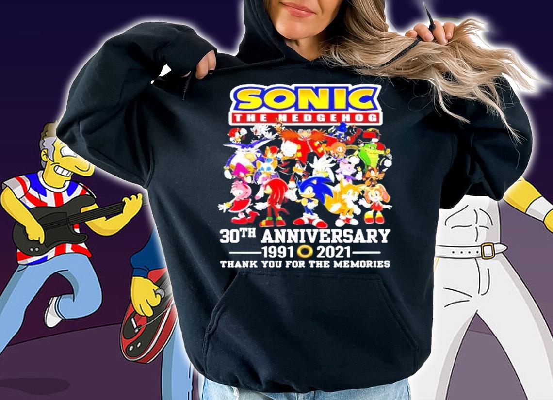 Sonic The Hedgehog 30th anniversary 1991 2021 t-shirt hoodie