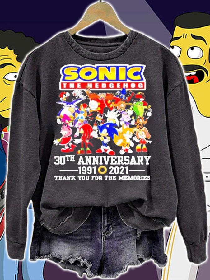 Sonic The Hedgehog 30th anniversary 1991 2021 t-shirt sweatshirt