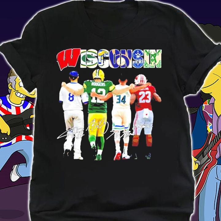 Wisconsin Ryan Braun Aaron Rodgers Giannis Antetokounmpo Jonathan Taylor shirt shirt