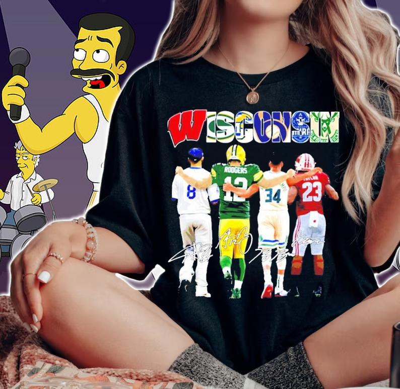Wisconsin Ryan Braun Aaron Rodgers Giannis Antetokounmpo Jonathan Taylor shirt woman shirt