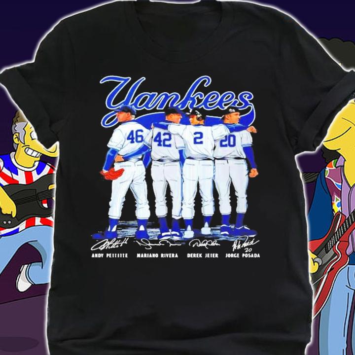 Yankees Andy Pettitte Mariano Rivera Derek Jeter and Jorge Posada shirt